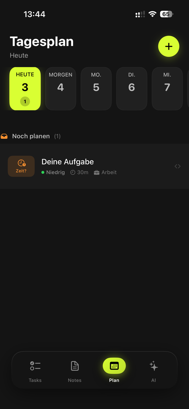 Plan - Tagesplan